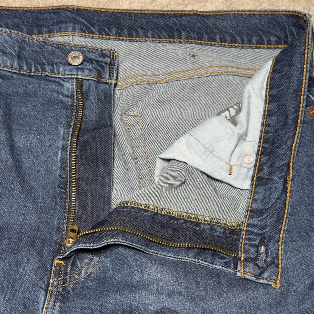 Levi's 505 Regular Fit Jeans Mens 40x32 Blue Excellent Straight Leg Stretch